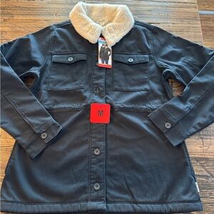 NWT. Hang Ten Women's Utility Fleece lined Jacket. Black.  Size Medium.